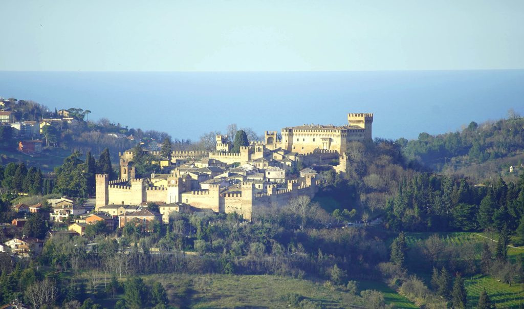 Gradara: A Medieval Love Story in Stone 18 A panoramic view of Gradara with the sea in background