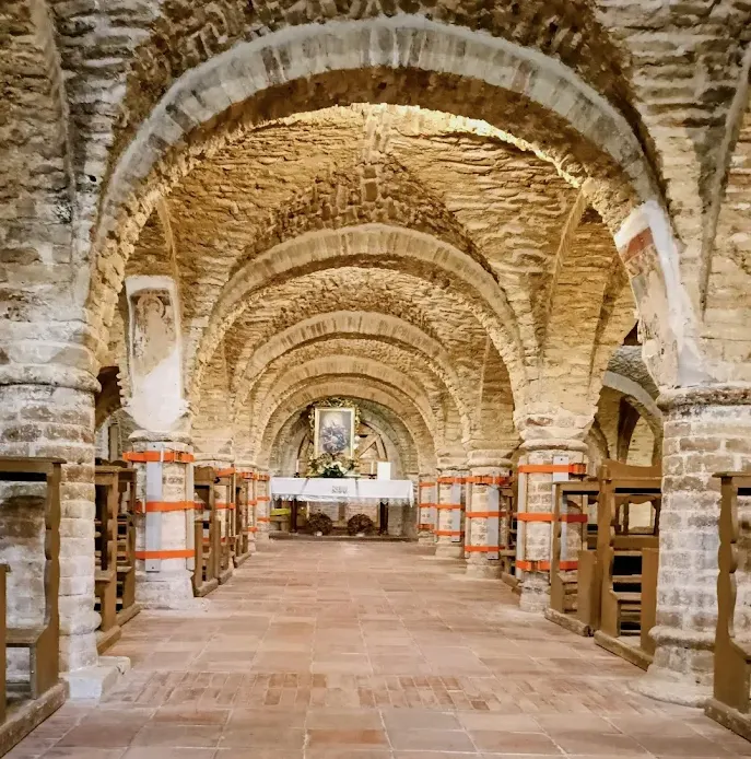 Offida: A Town of Tradition, Lace, and Wine 16 Crypt inside Santa Maria Della Rocca